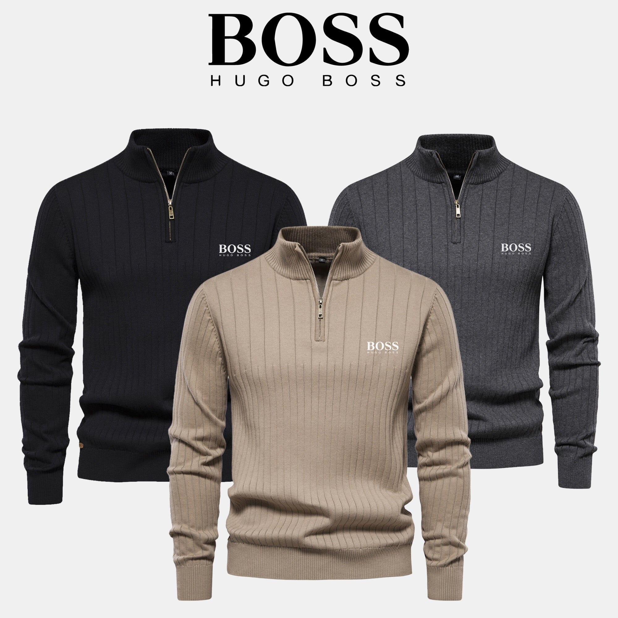 HB Men's Zip-Up Sweater (Clearance)