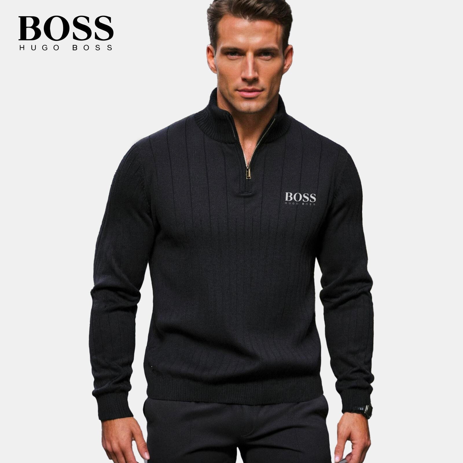 HB Men's Zip-Up Sweater (Clearance)