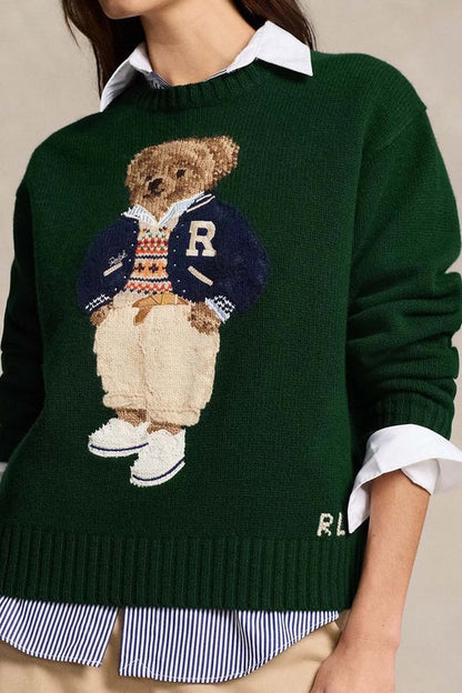 RL Sweater | Polo Bear Green