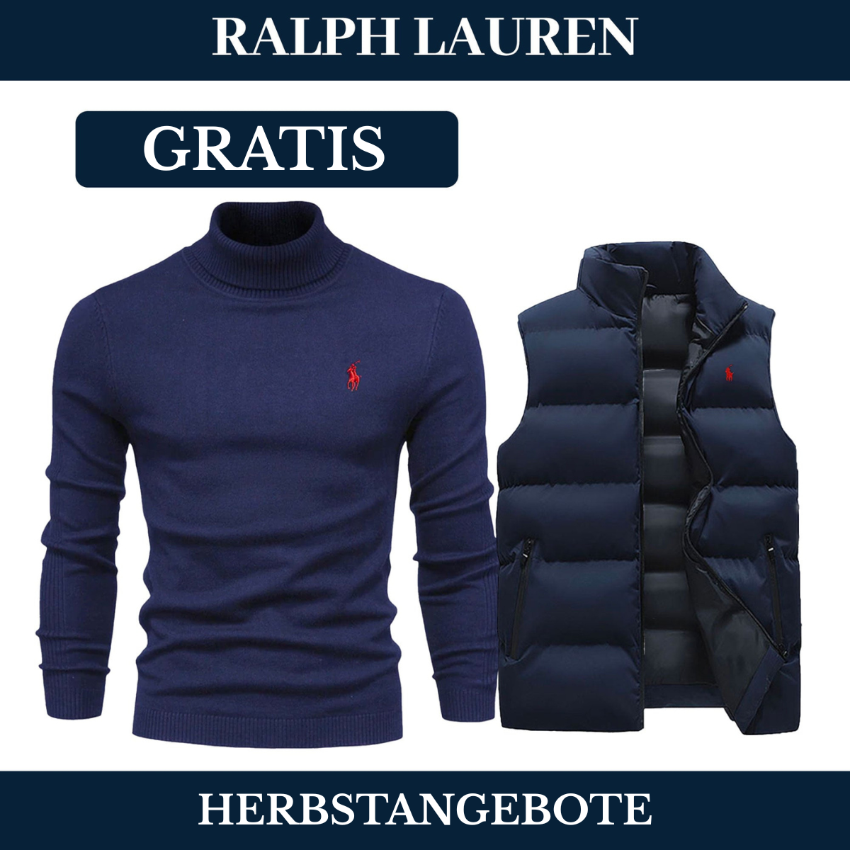 RL Weste + Gratis-Pullover (LAGERRÄUMUNG)