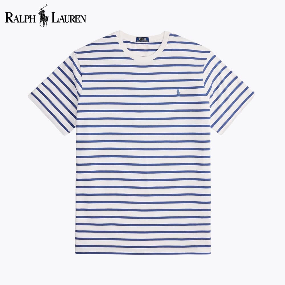 RL Striped Jersey Crewneck T-Shirt