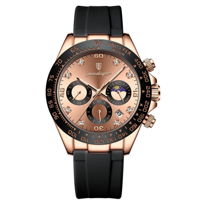 POEDAGAR Watch Chronograph Fase Date