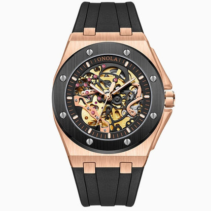 POEDAGAR Watch Skeleton Oak