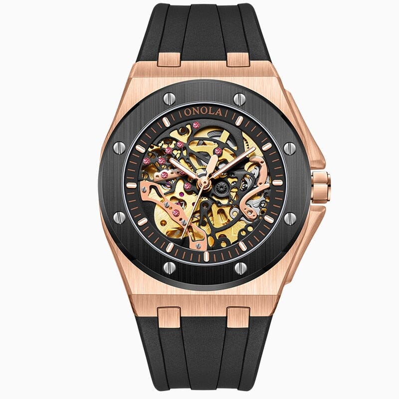 POEDAGAR Watch Skeleton Oak
